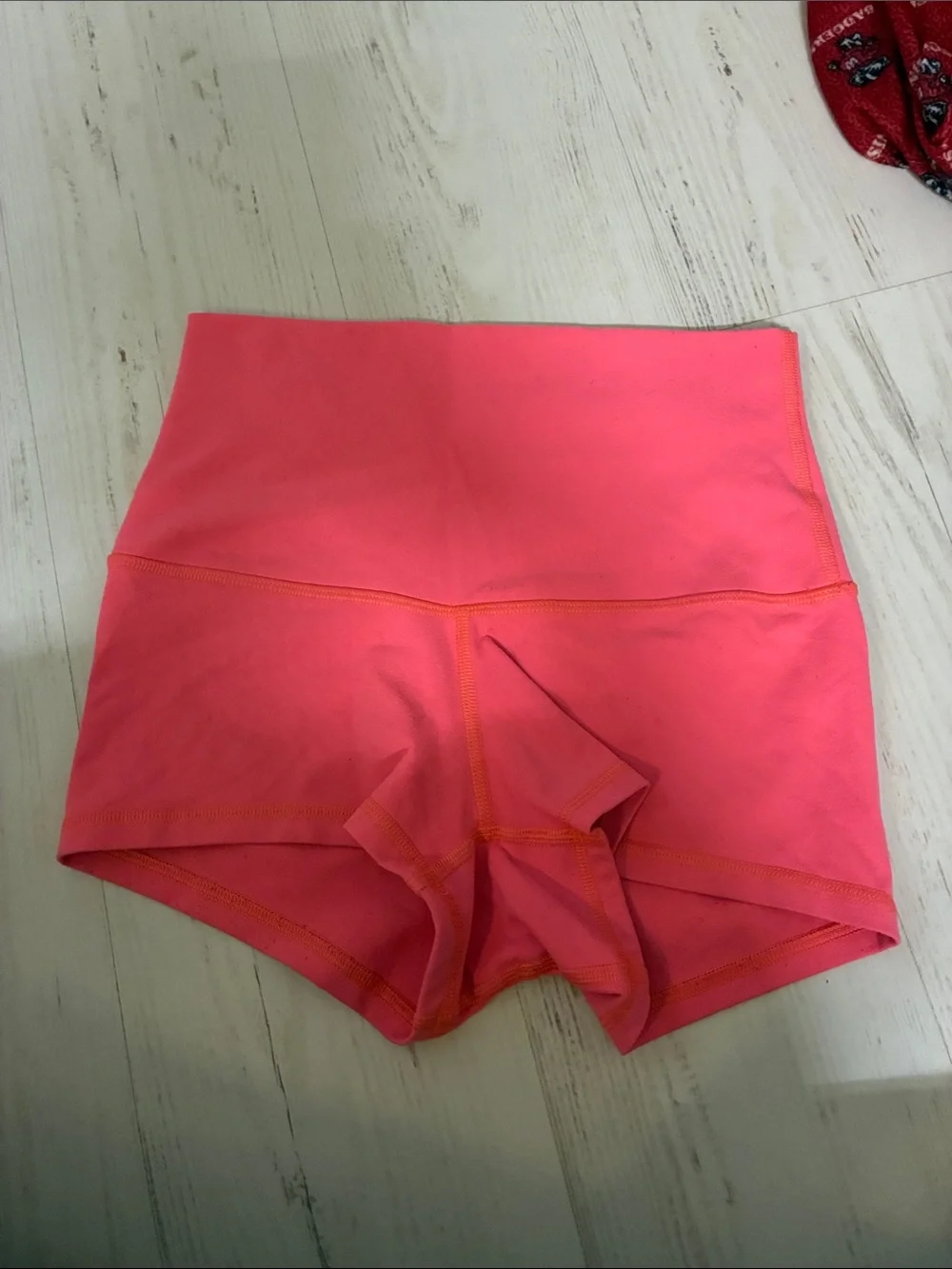 High-Waist Coral Pink Women's Active Shorts